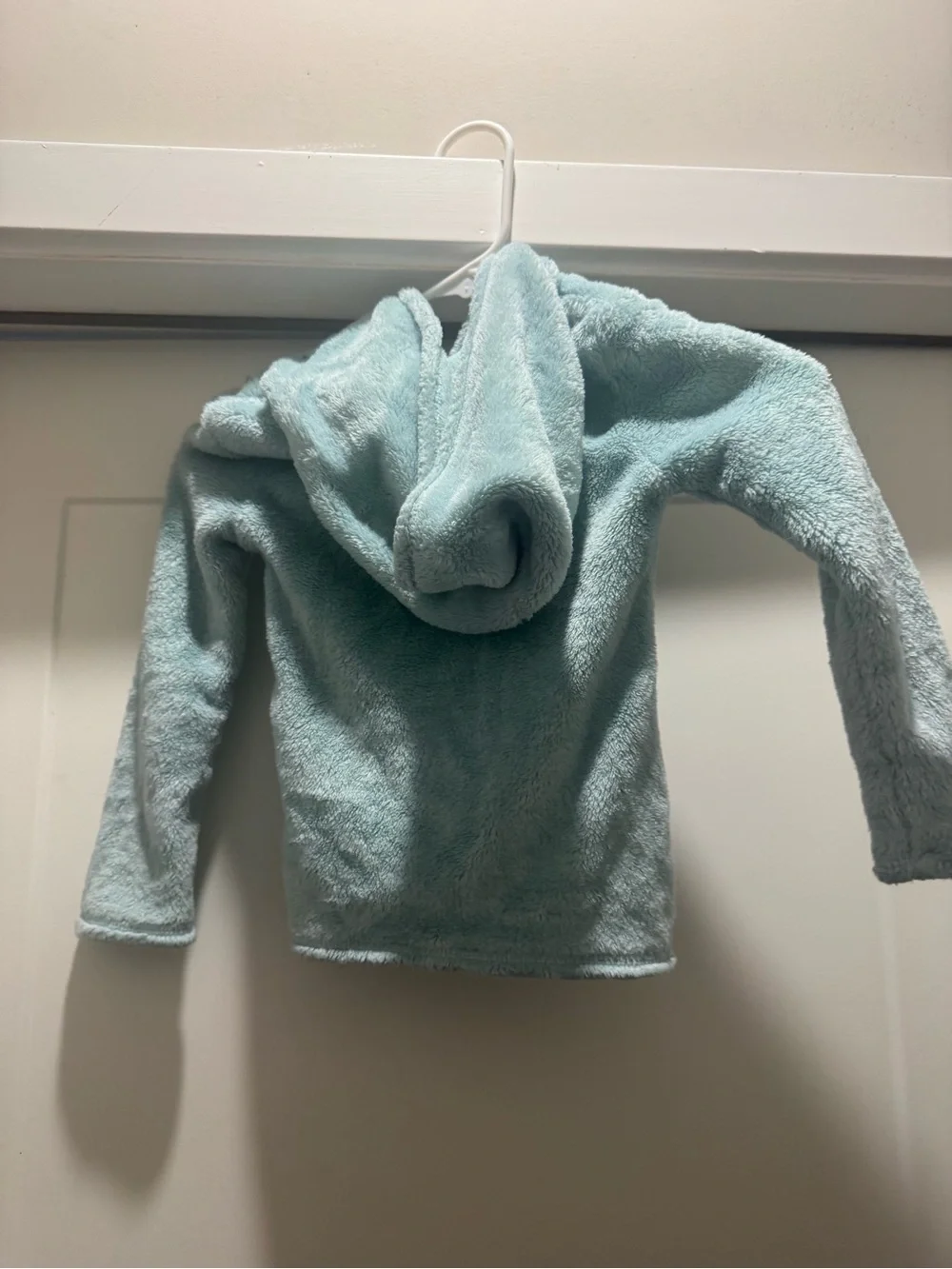 Cozy Plush Hooded Pullover - Light Blue for Kids